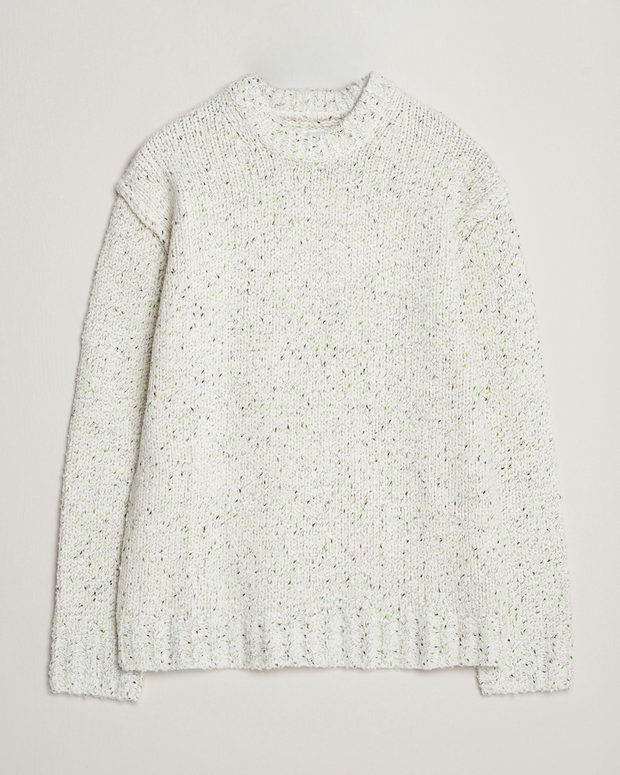 Herr | Tröjor | Samsøe Samsøe | Samsøe & Samsøe Max Heavy Knitted Crew Neck White Neps