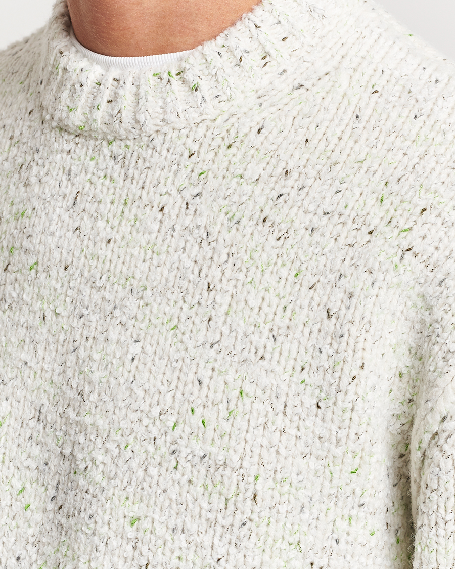 Herr | Tröjor | Samsøe Samsøe | Samsøe & Samsøe Max Heavy Knitted Crew Neck White Neps