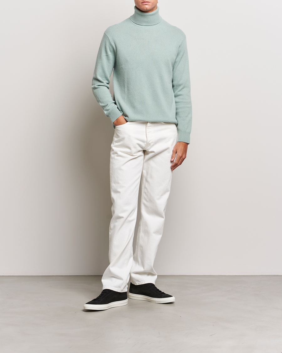 Herr | Tröjor | Samsøe Samsøe | Samsøe & Samsøe Viktor Wool Knitted Rollneck Iceberg Green
