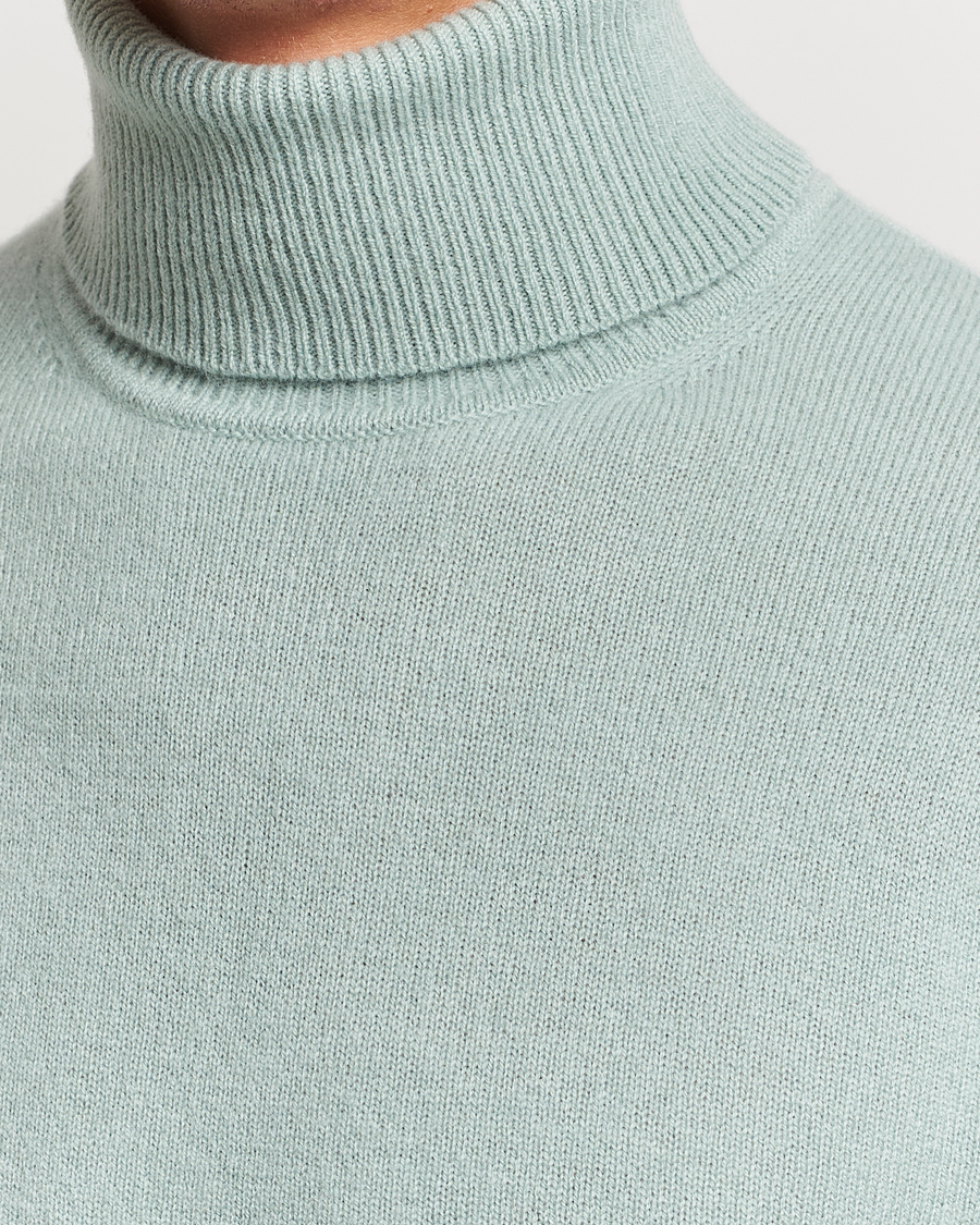 Herr | Tröjor | Samsøe Samsøe | Samsøe & Samsøe Viktor Wool Knitted Rollneck Iceberg Green