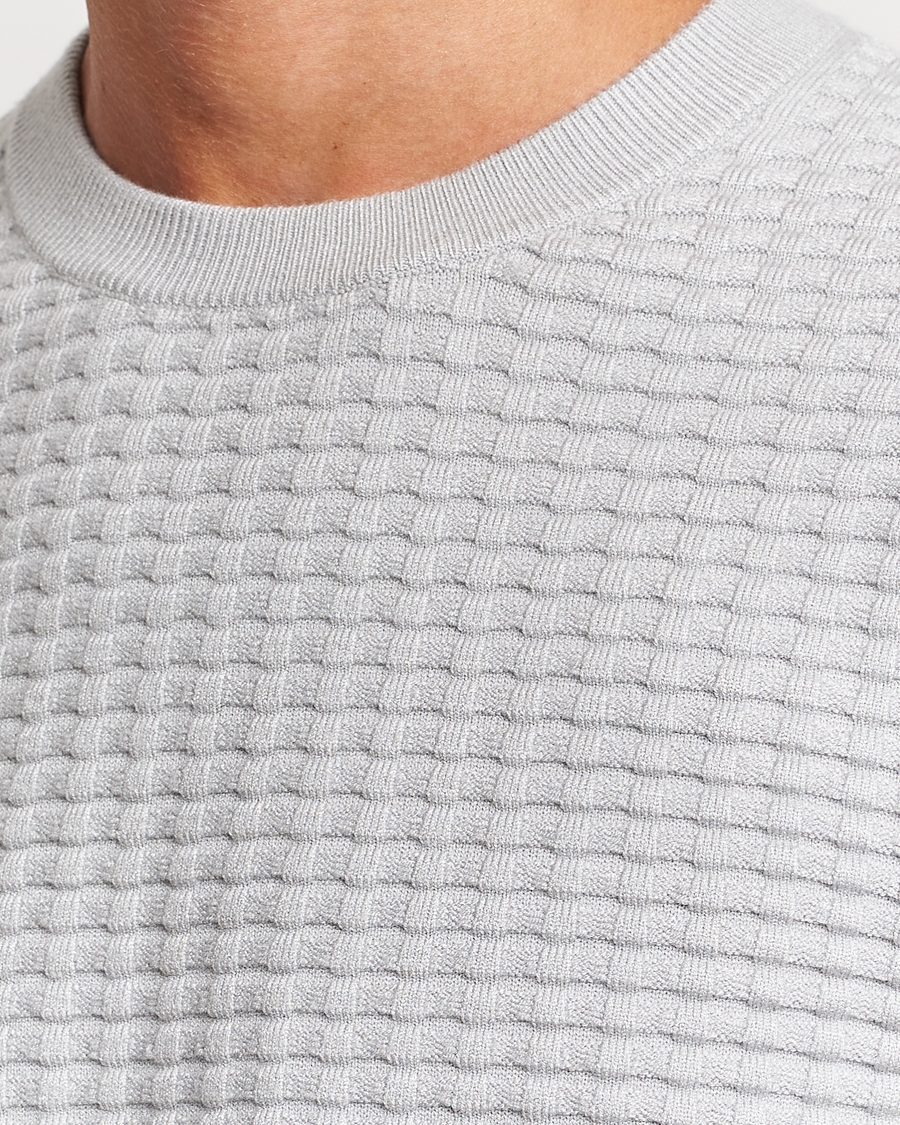 Herr | Tröjor | Samsøe Samsøe | Samsøe & Samsøe Jules Waffle Knitted Crew Neck High Rise Grey