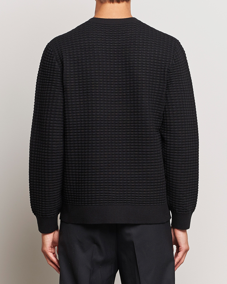 Herr | Tröjor | Samsøe Samsøe | Samsøe & Samsøe Jules Waffle Knitted Crew Neck Black