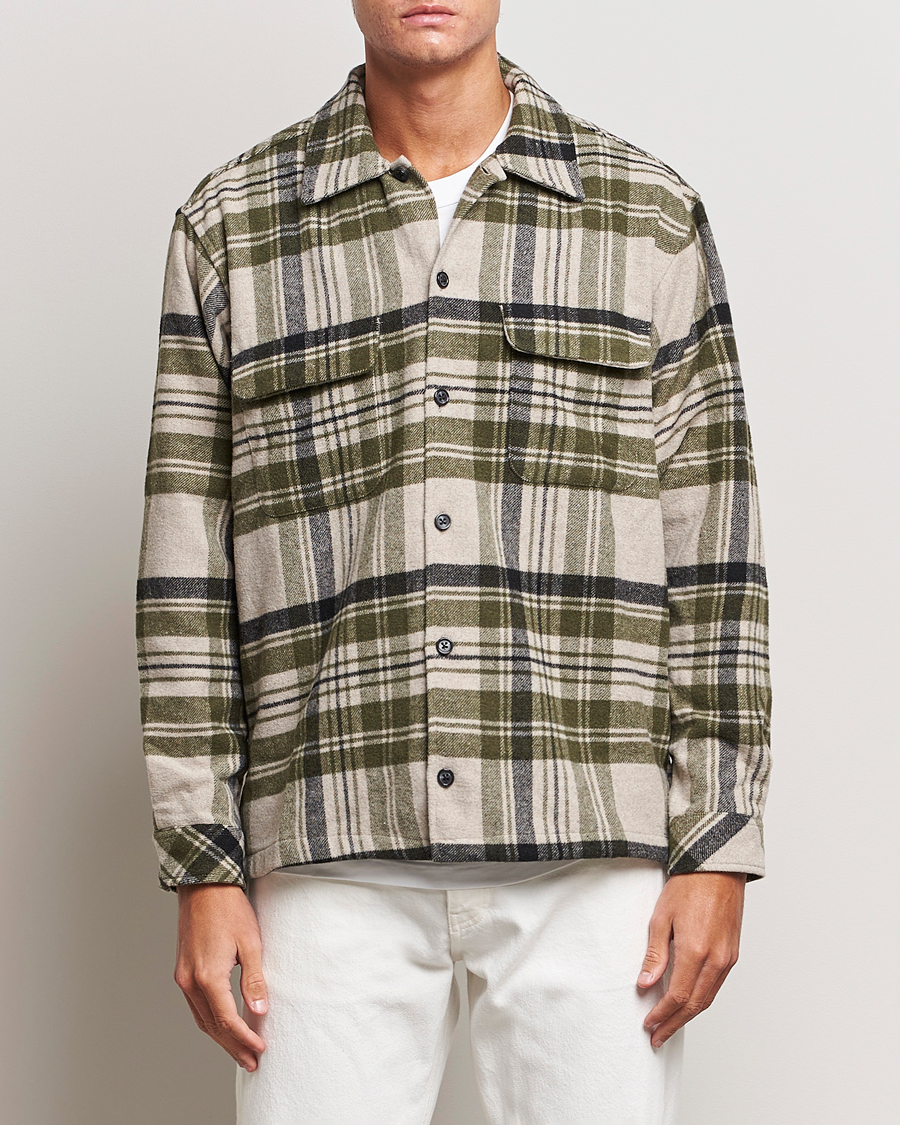 Herr | Skjortor | Samsøe Samsøe | Samsøe & Samsøe Castor Checked Overshirt Sphagnum Multi