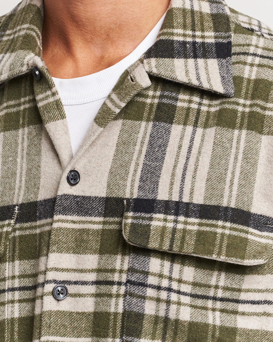 Herr | Skjortor | Samsøe Samsøe | Samsøe & Samsøe Castor Checked Overshirt Sphagnum Multi