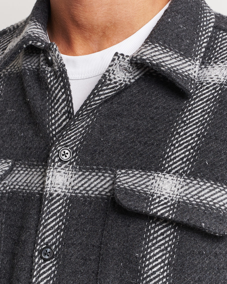 Herr | Skjortor | Samsøe Samsøe | Samsøe & Samsøe Castor Checked Overshirt Black Multi