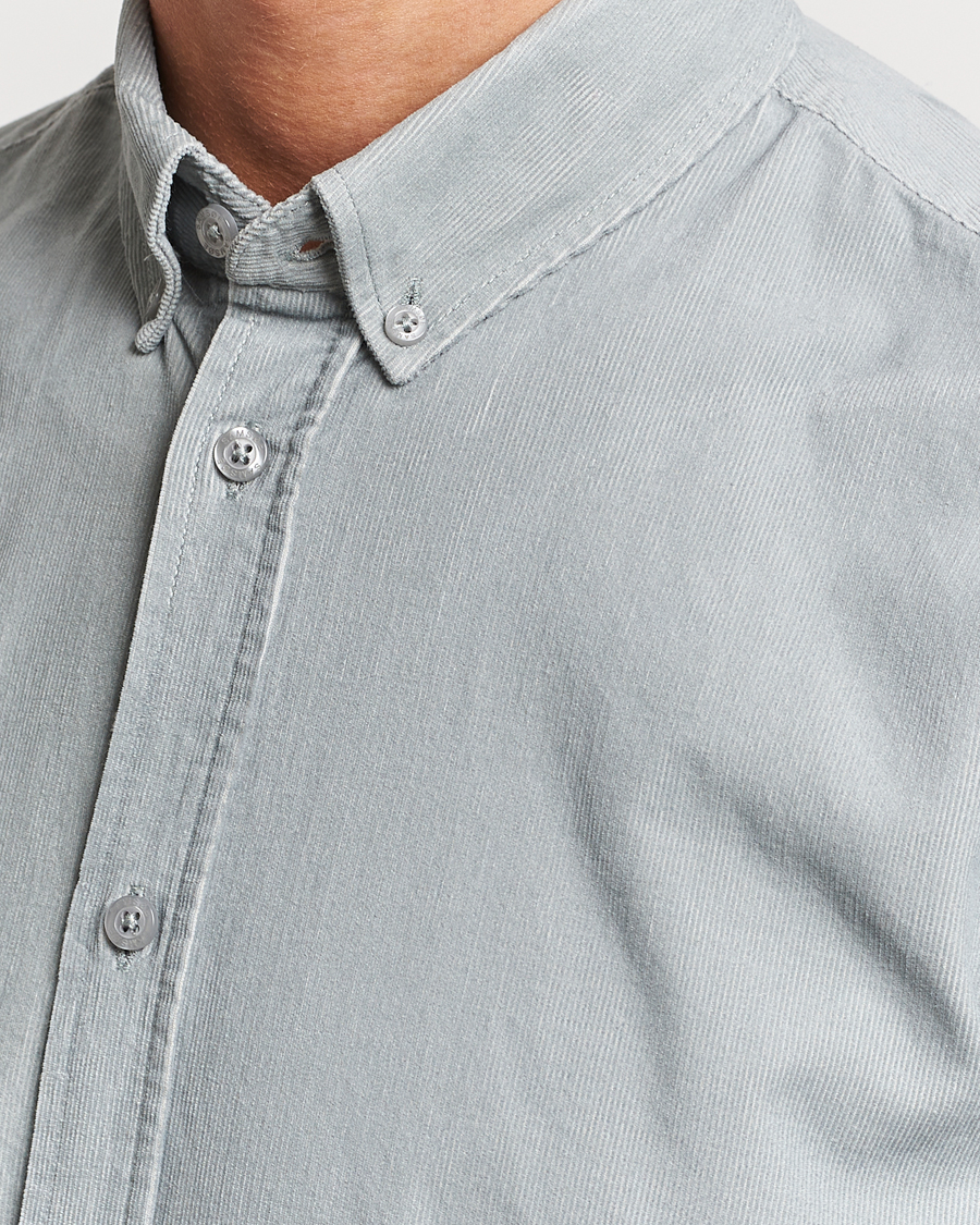 Herr | Skjortor | Samsøe Samsøe | Samsøe & Samsøe Liam Baby Cord Shirt High Rise Grey