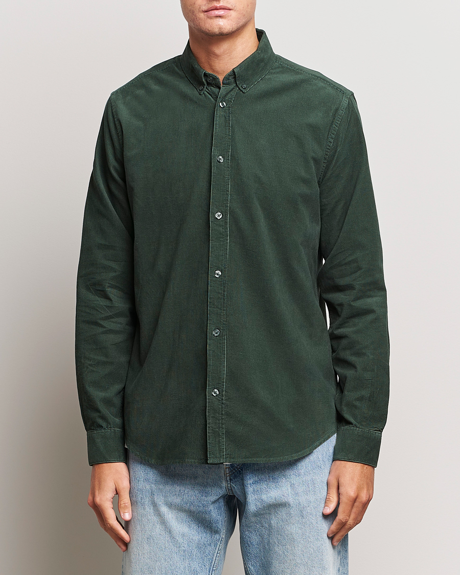 Herr | Skjortor | Samsøe Samsøe | Samsøe & Samsøe Liam Baby Cord Shirt Garden Topiary