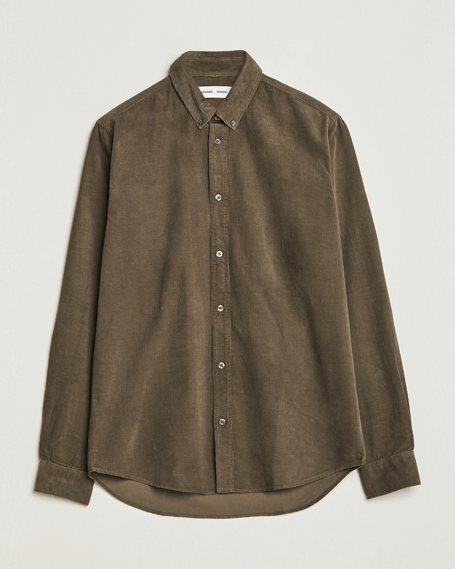 Herr | Skjortor | Samsøe Samsøe | Samsøe & Samsøe Liam Baby Cord Shirt Crocodile
