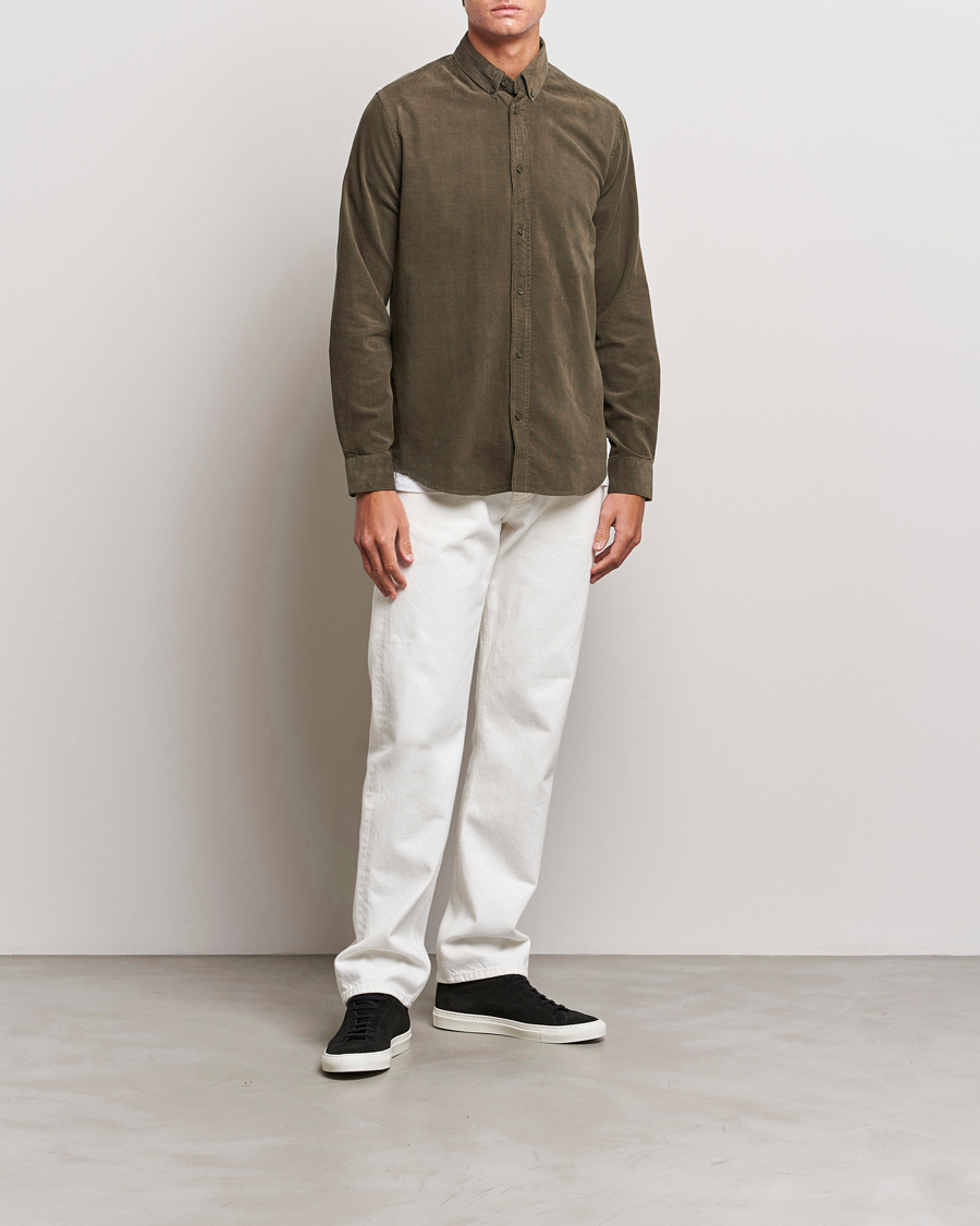 Herr | Skjortor | Samsøe Samsøe | Samsøe & Samsøe Liam Baby Cord Shirt Crocodile