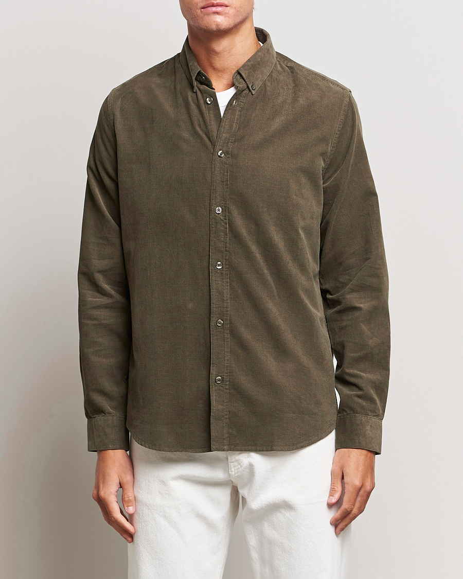 Herr | Skjortor | Samsøe Samsøe | Samsøe & Samsøe Liam Baby Cord Shirt Crocodile
