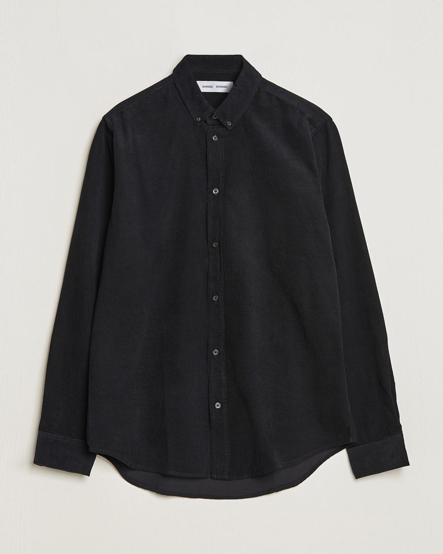Herr | Skjortor | Samsøe Samsøe | Samsøe & Samsøe Liam Baby Cord Shirt Black