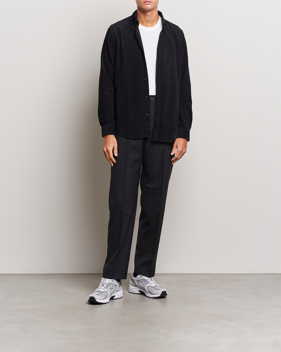 Herr | Skjortor | Samsøe Samsøe | Samsøe & Samsøe Liam Baby Cord Shirt Black