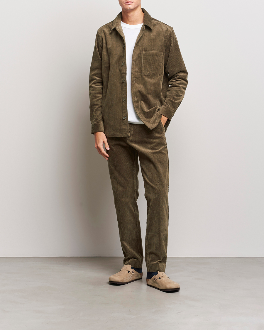 Herr | Skjortor | Samsøe Samsøe | Samsøe & Samsøe Damon Corduroy Overshirt Crocodile
