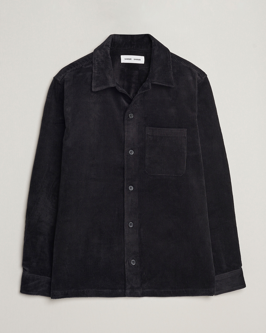 Herr | Skjortor | Samsøe Samsøe | Samsøe & Samsøe Damon Corduroy Overshirt Black