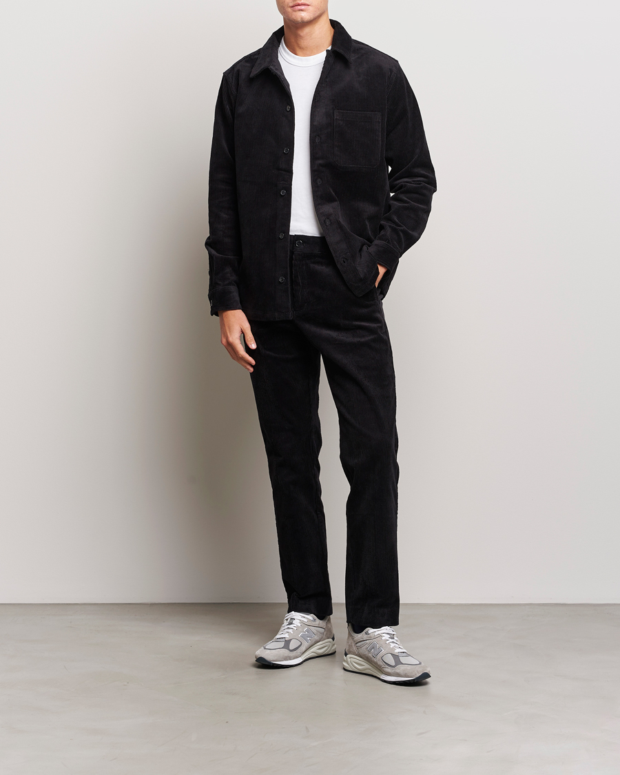 Herr | Skjortor | Samsøe Samsøe | Samsøe & Samsøe Damon Corduroy Overshirt Black