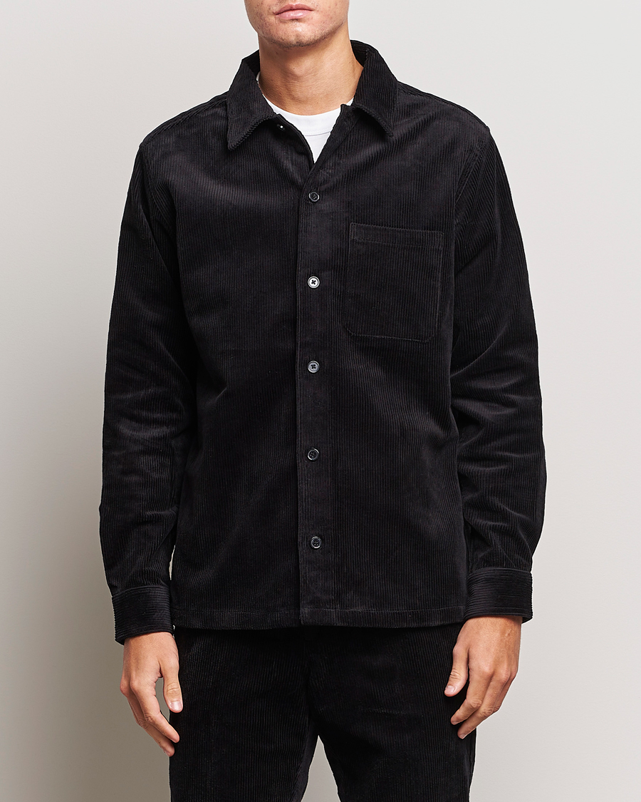 Herr | Skjortor | Samsøe Samsøe | Samsøe & Samsøe Damon Corduroy Overshirt Black