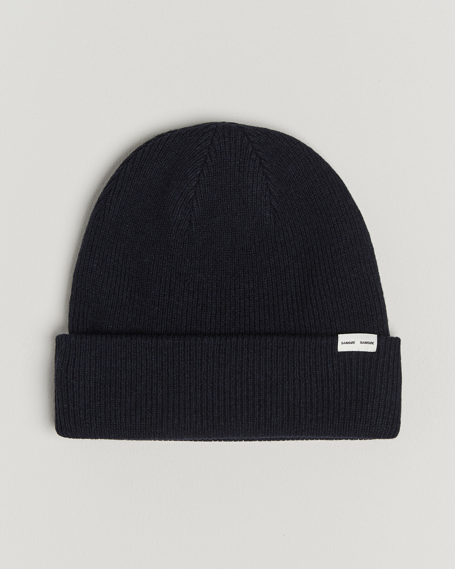 Herr | Samsøe Samsøe The Wool Beanie Salute Navy | Samsøe Samsøe | The Wool Beanie Salute Navy