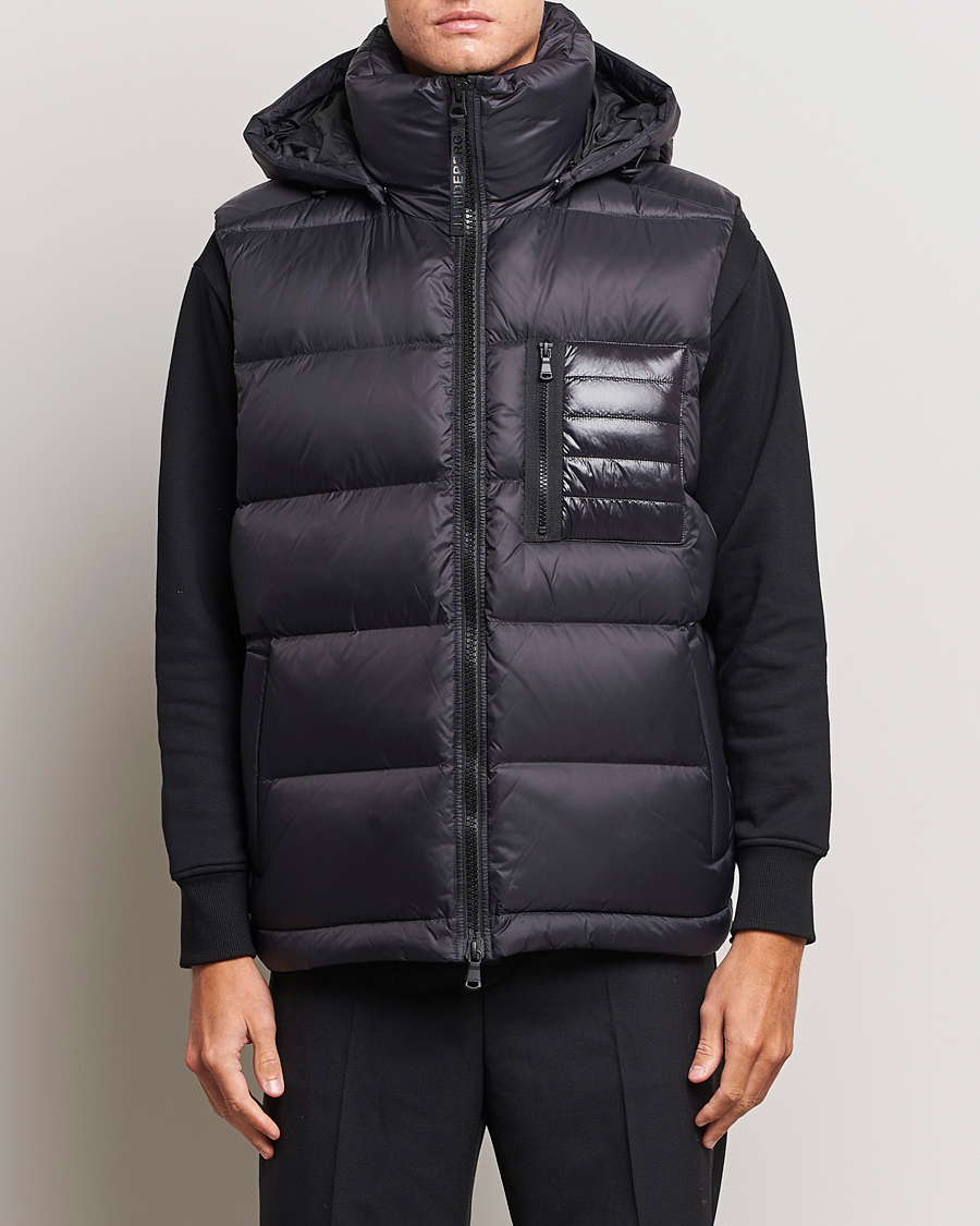 Herr | Jackor | J.Lindeberg | Duke Hoodded Down Vest Black