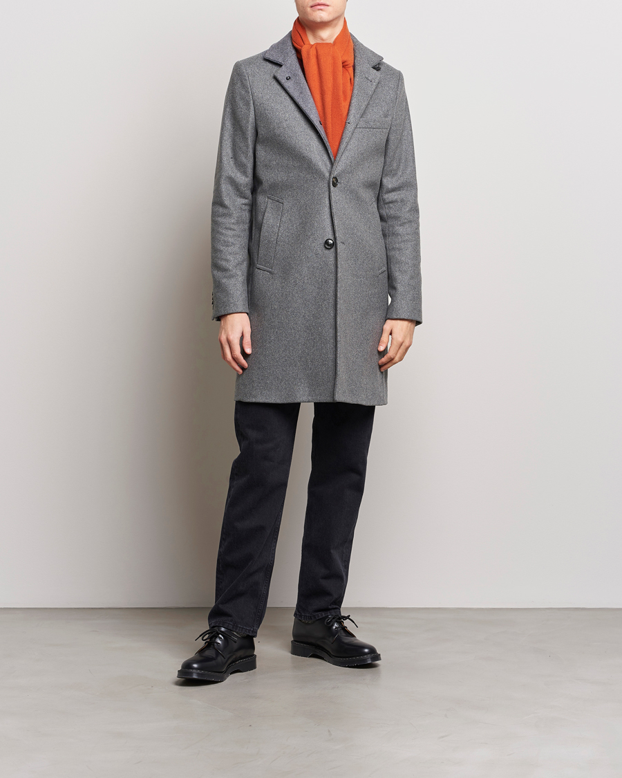 Herr | Jackor | J.Lindeberg | Holger Melton Coat Mid Grey Mel
