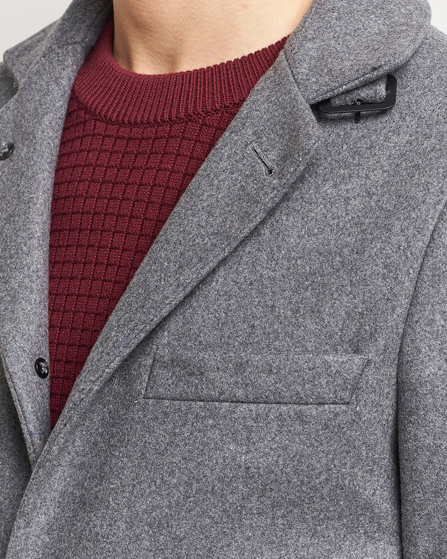 Herr | Jackor | J.Lindeberg | Holger Melton Coat Mid Grey Mel