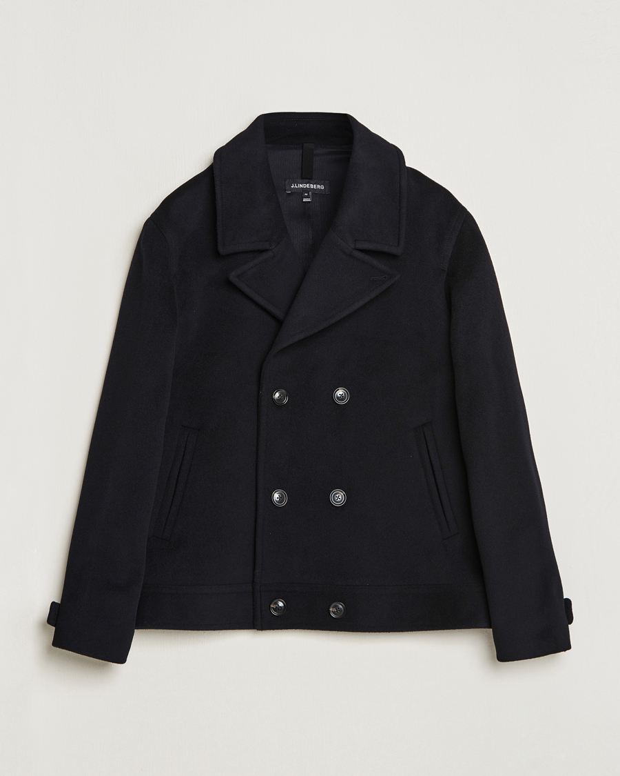 Herr | Jackor | J.Lindeberg | Don Double Breasted Wool/Cashmere Jacket Black