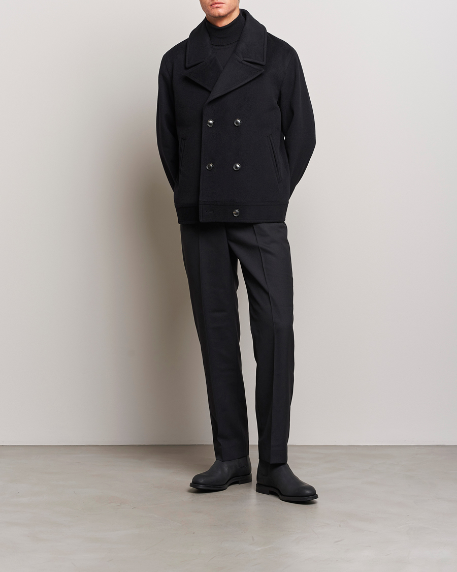 Herr | Jackor | J.Lindeberg | Don Double Breasted Wool/Cashmere Jacket Black