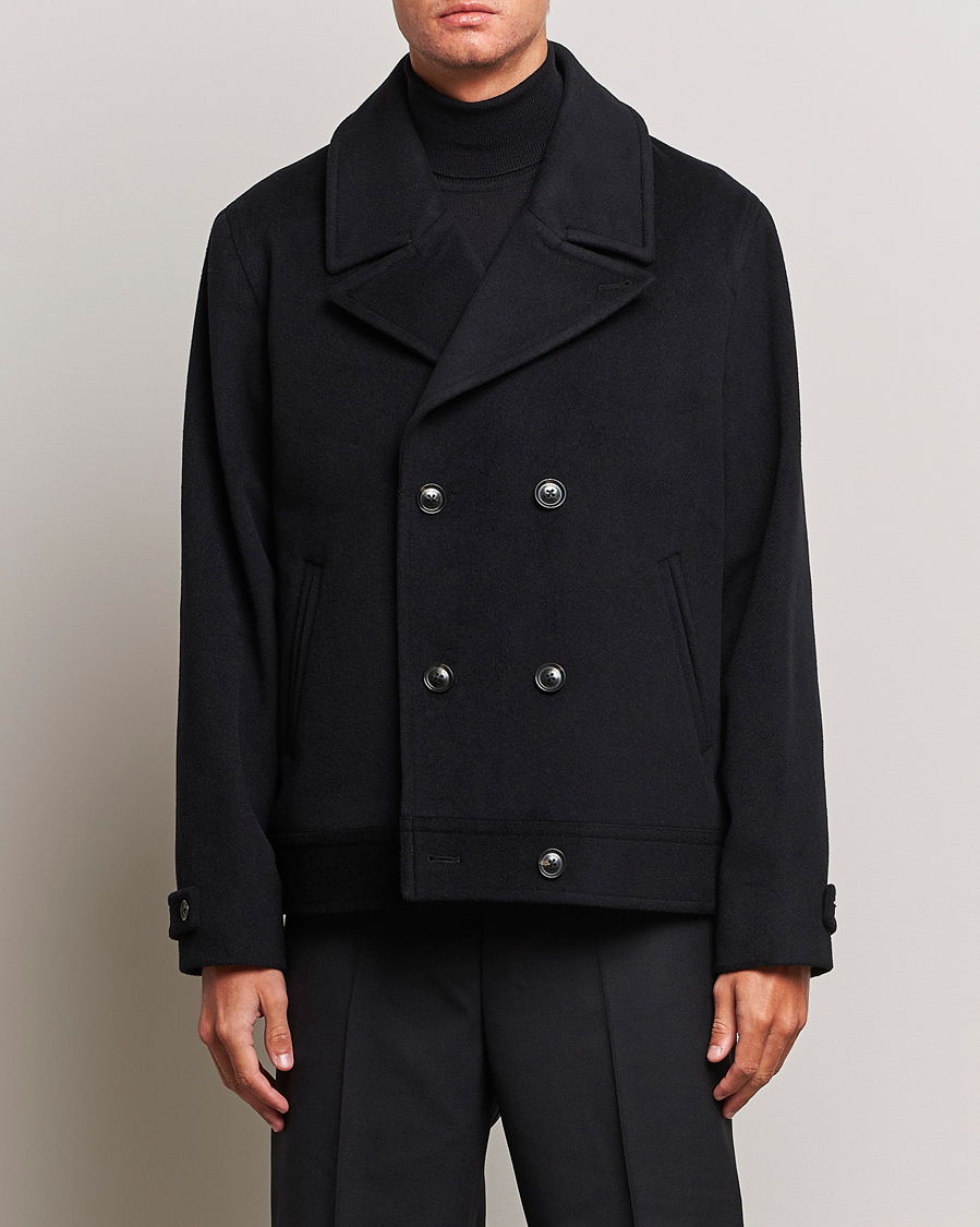 Herr | Jackor | J.Lindeberg | Don Double Breasted Wool/Cashmere Jacket Black