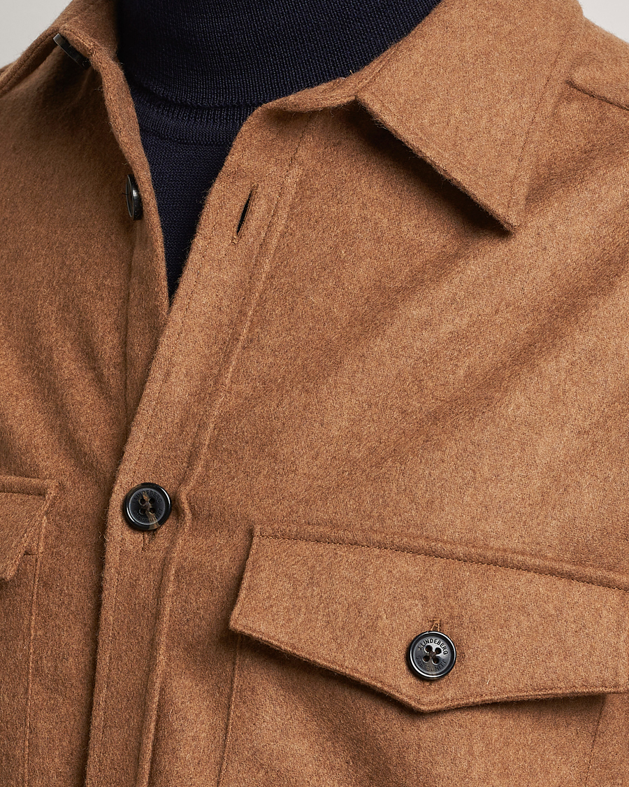 Herr | Skjortor | J.Lindeberg | Flat Wool Overshirt Chipmunk