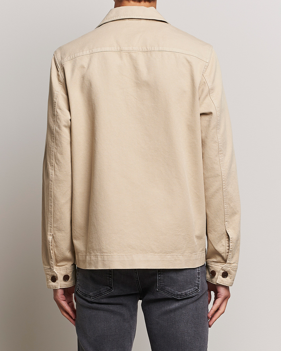 Herr | Skjortor | J.Lindeberg | Lando Organic Twill Overshirt Oyster Grey