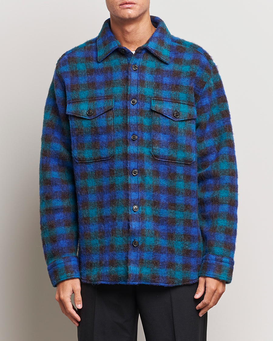 Herr | J.Lindeberg | J.Lindeberg | Carter Check Wool Mix Overshirt Surf The Web