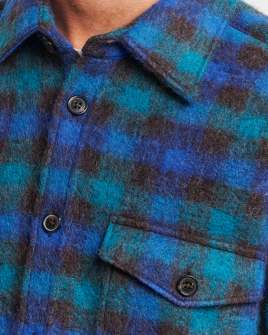 Herr | Jackor | J.Lindeberg | Carter Check Wool Mix Overshirt Surf The Web