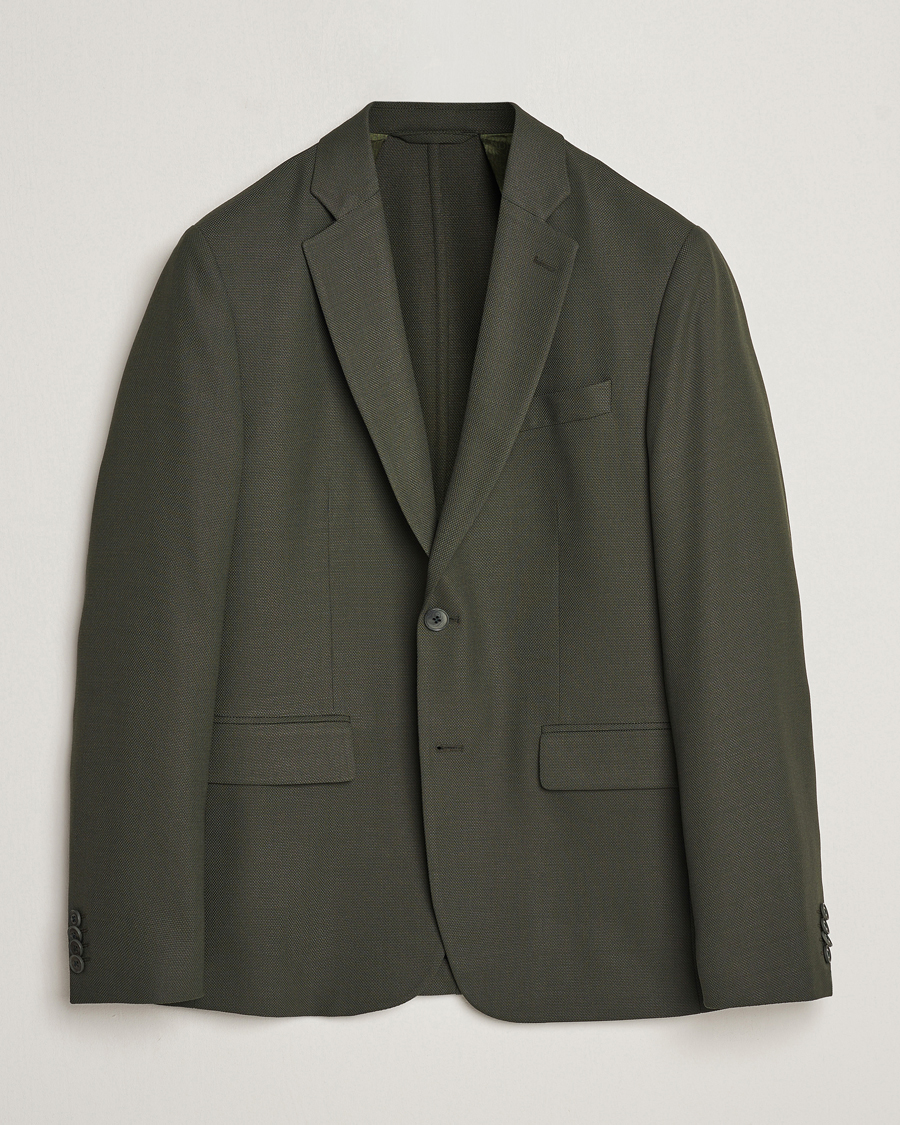 Herr | Kavajer | J.Lindeberg | Hopper Active Hopsack Blazer Forest Green