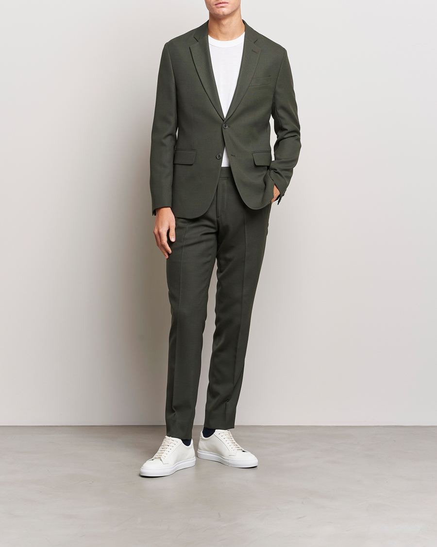 Herr | Kavajer | J.Lindeberg | Hopper Active Hopsack Blazer Forest Green
