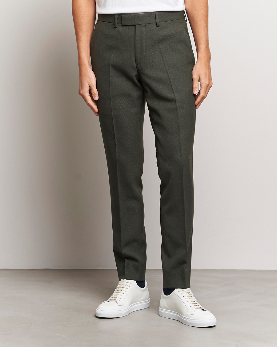 Herr | J.Lindeberg | J.Lindeberg | Grant Active Hopsack Pants Forest Green