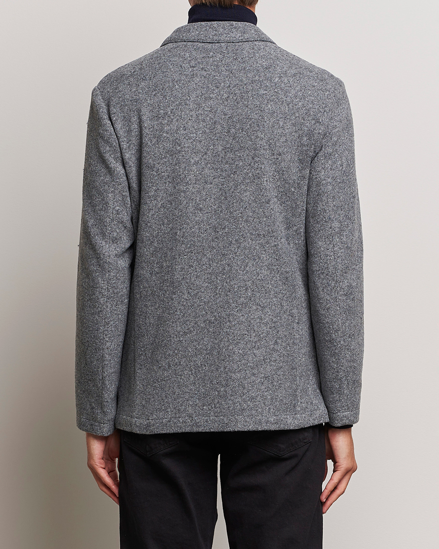 Herr | Kavajer | J.Lindeberg | Carlton Wool Cardigan Blazer Mid Grey Mel