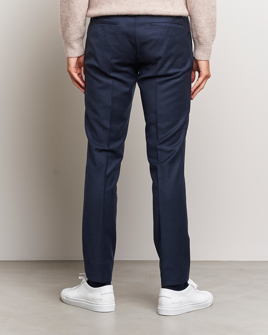 Herr | Byxor | J.Lindeberg | Grant Stretch Flannel Trousers Navy