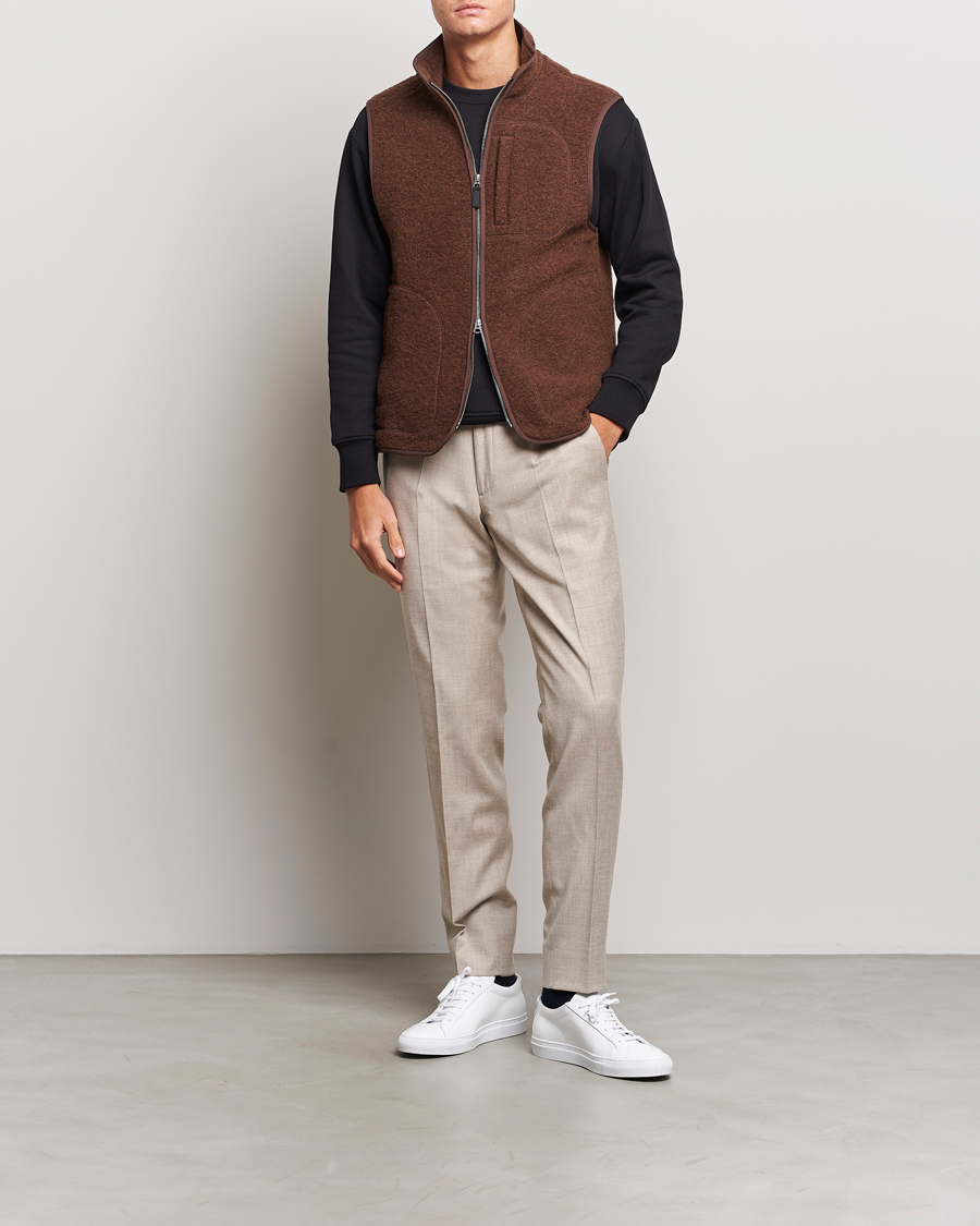 Herr | Byxor | J.Lindeberg | Grant Stretch Flannel Trousers Oyster Grey
