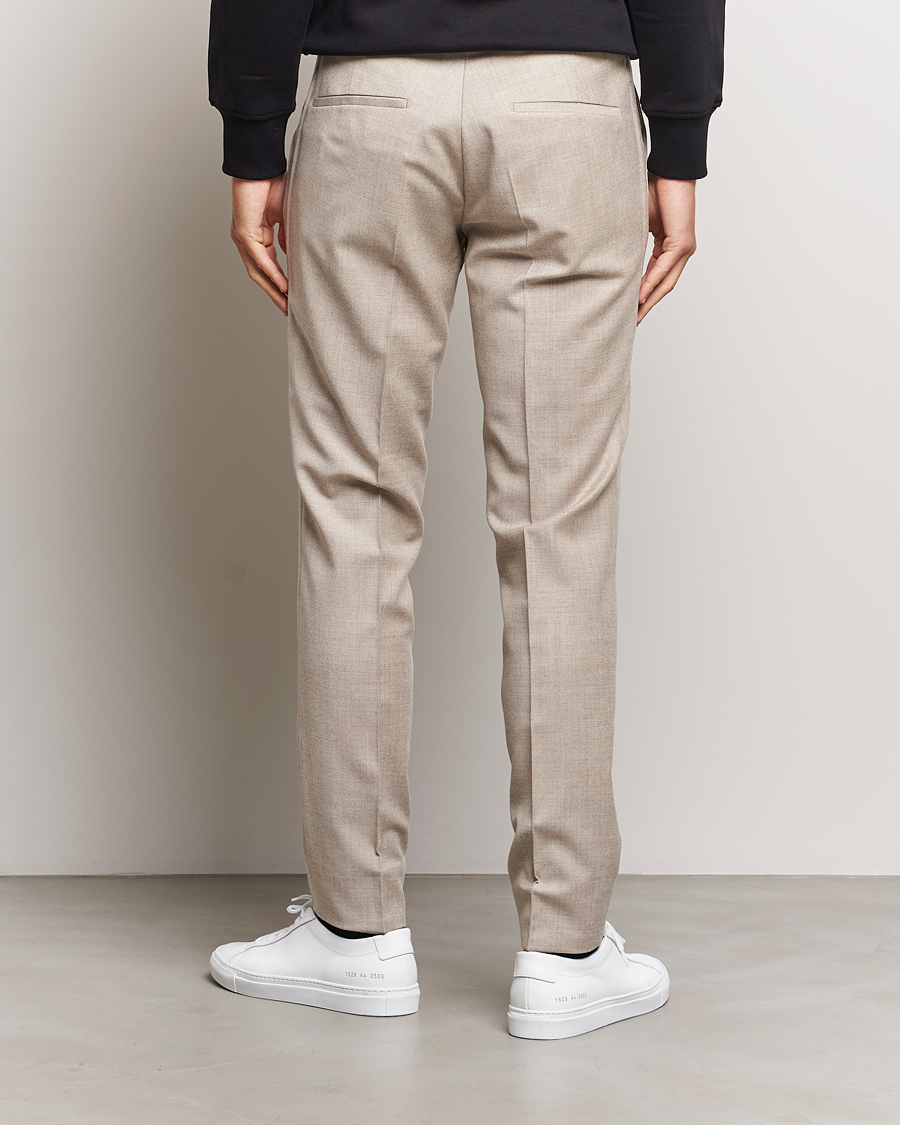 Herr | Byxor | J.Lindeberg | Grant Stretch Flannel Trousers Oyster Grey