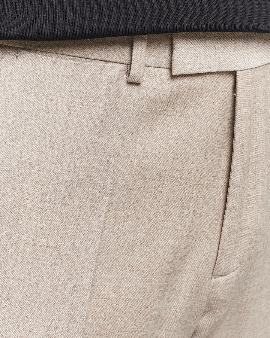 Herr | Byxor | J.Lindeberg | Grant Stretch Flannel Trousers Oyster Grey