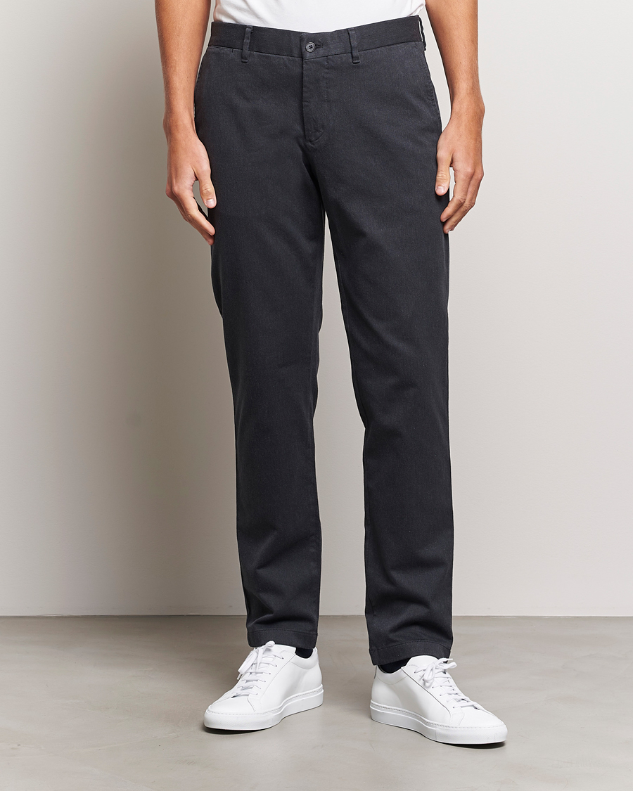 Herr | Byxor | J.Lindeberg | Chaze Flannel Twill Pants Dark Grey