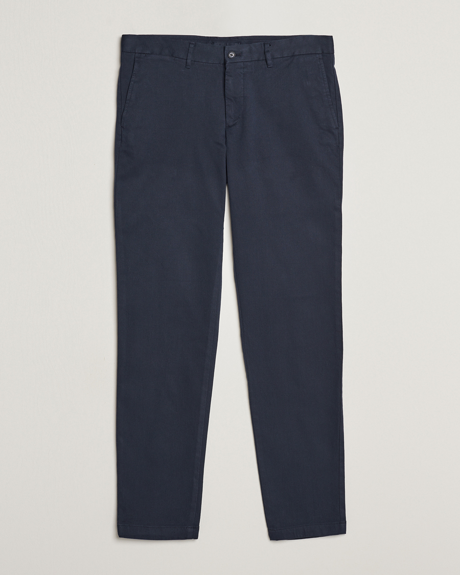 Herr | Byxor | J.Lindeberg | Chaze Flannel Twill Pants Navy