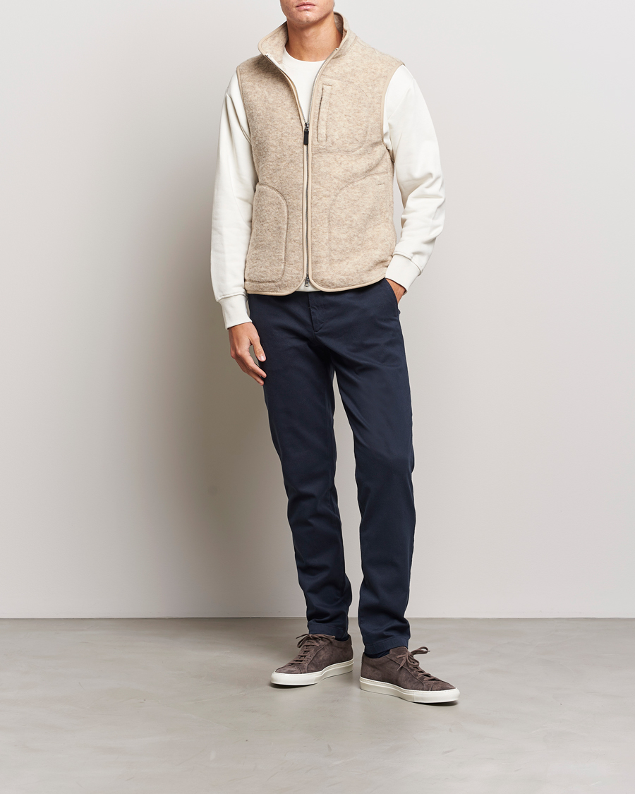 Herr | Byxor | J.Lindeberg | Chaze Flannel Twill Pants Navy