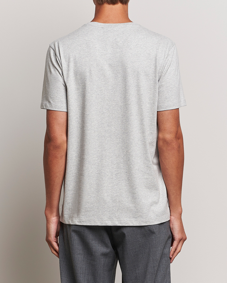 Herr | T-Shirts | J.Lindeberg | Sid Cotton Crew Neck Tee Light Grey Mel