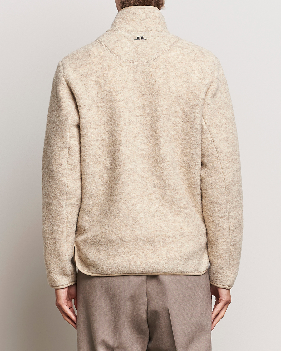Herr | Tröjor | J.Lindeberg | Dustin Wool Fleece Jacket Oyster Grey