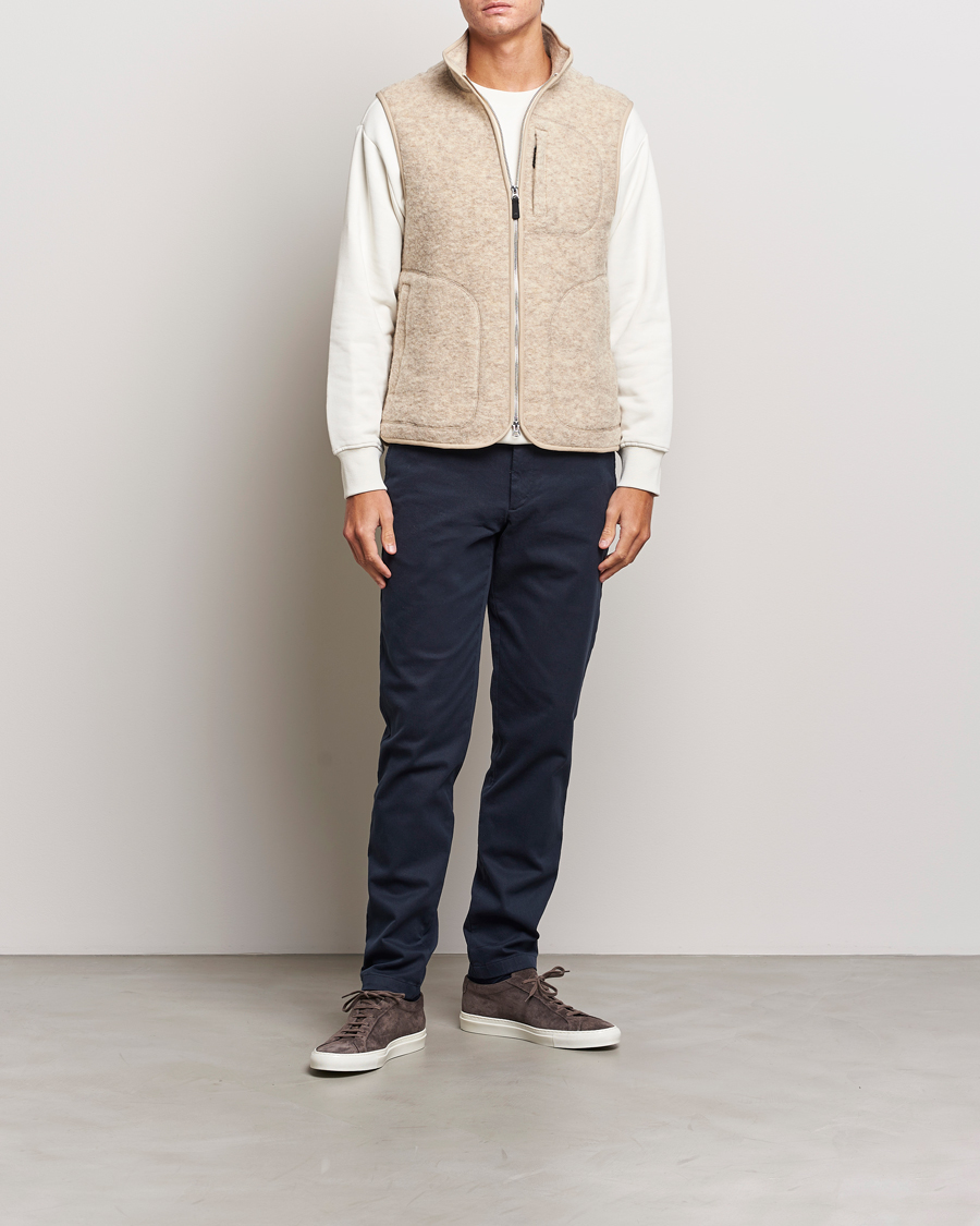 Herr | Tröjor | J.Lindeberg | Duncan Wool Fleece Vest Oyster Grey