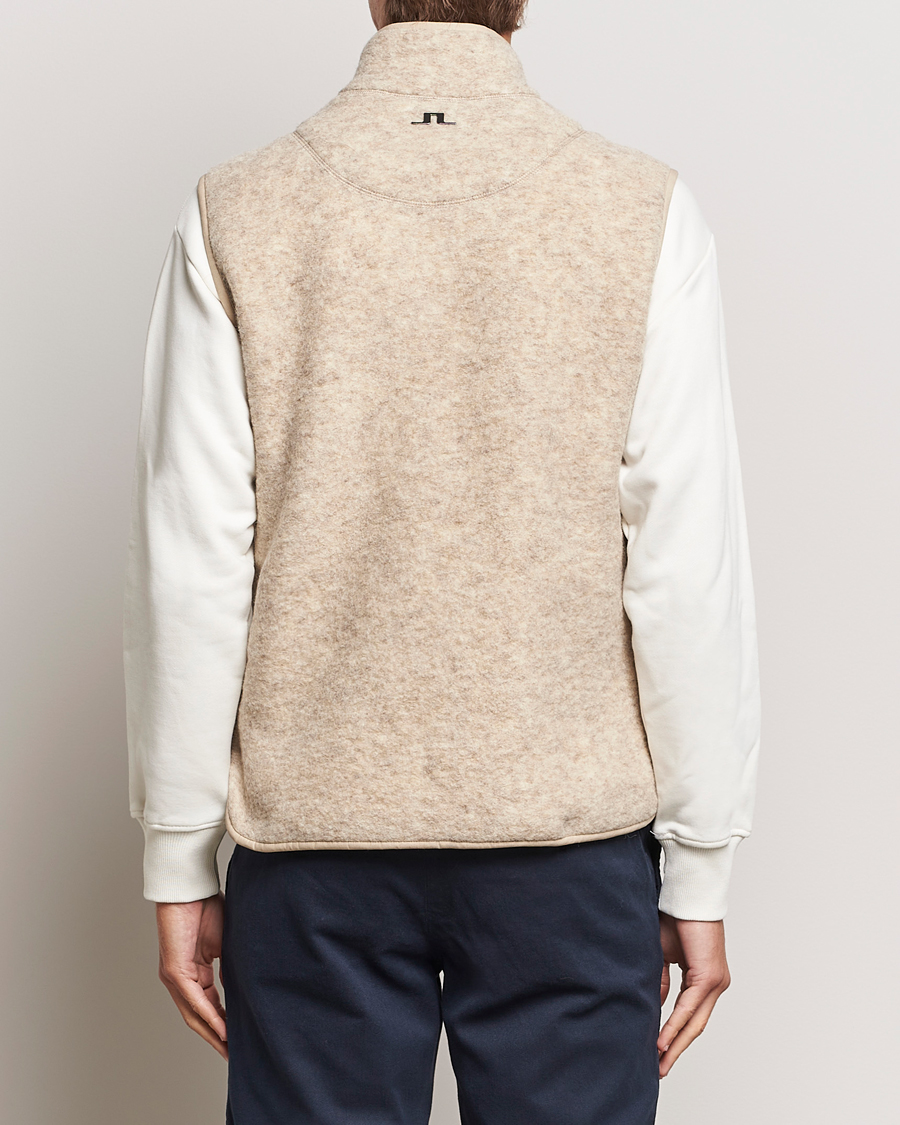 Herr | Tröjor | J.Lindeberg | Duncan Wool Fleece Vest Oyster Grey