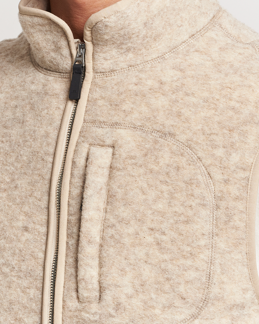 Herr | Tröjor | J.Lindeberg | Duncan Wool Fleece Vest Oyster Grey