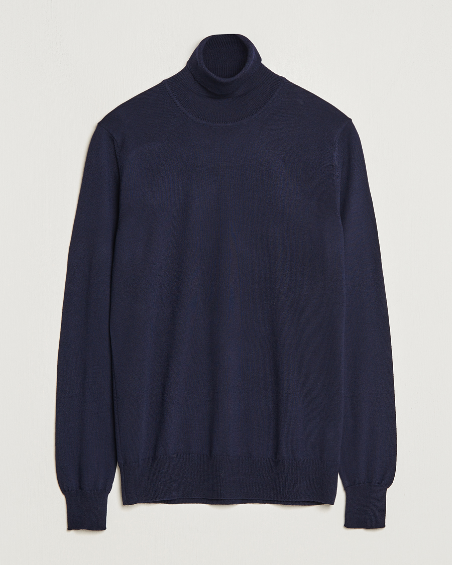 Herr | Tröjor | J.Lindeberg | Lyd True Merino Polo Navy