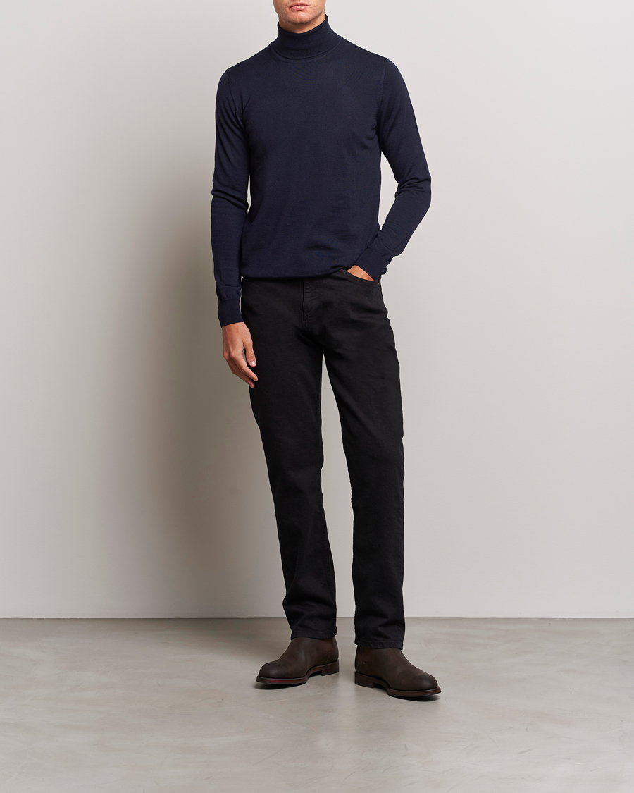 Herr | Tröjor | J.Lindeberg | Lyd True Merino Polo Navy