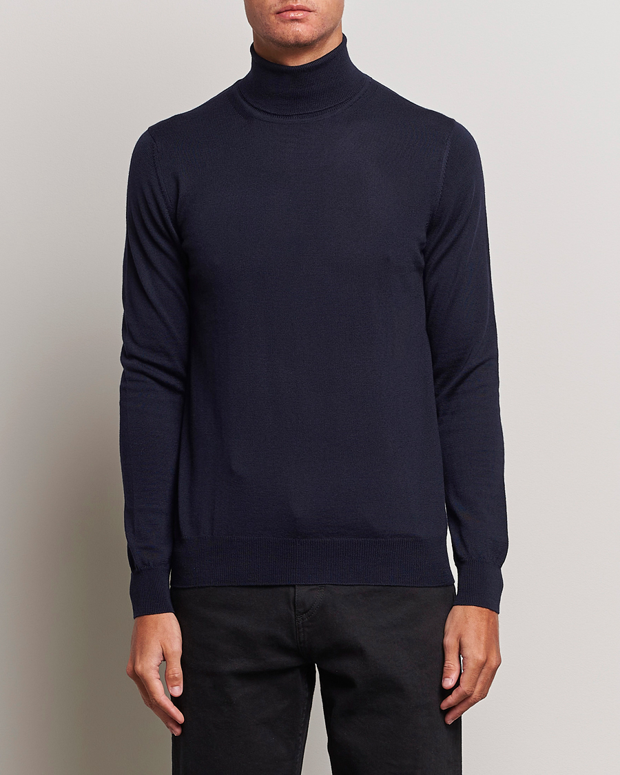 Herr | Tröjor | J.Lindeberg | Lyd True Merino Polo Navy
